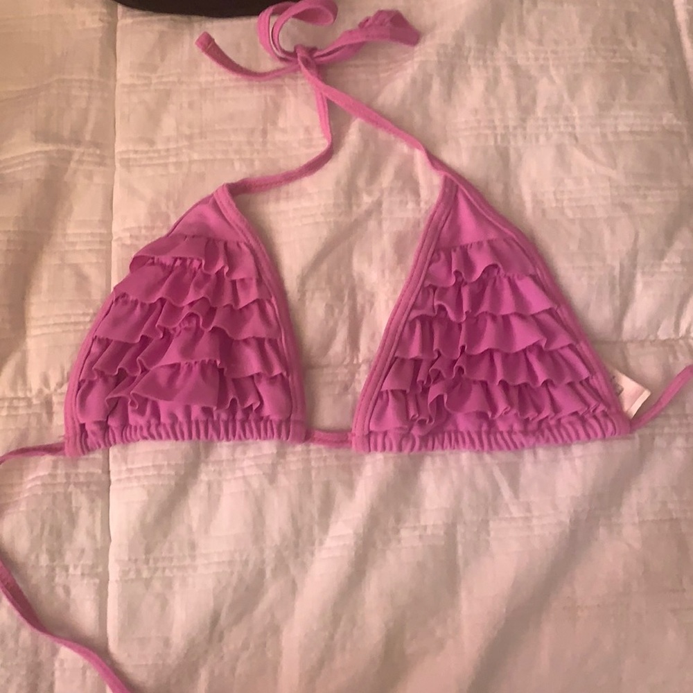 CUTE FLOWY PURPLE BIKINI TOP